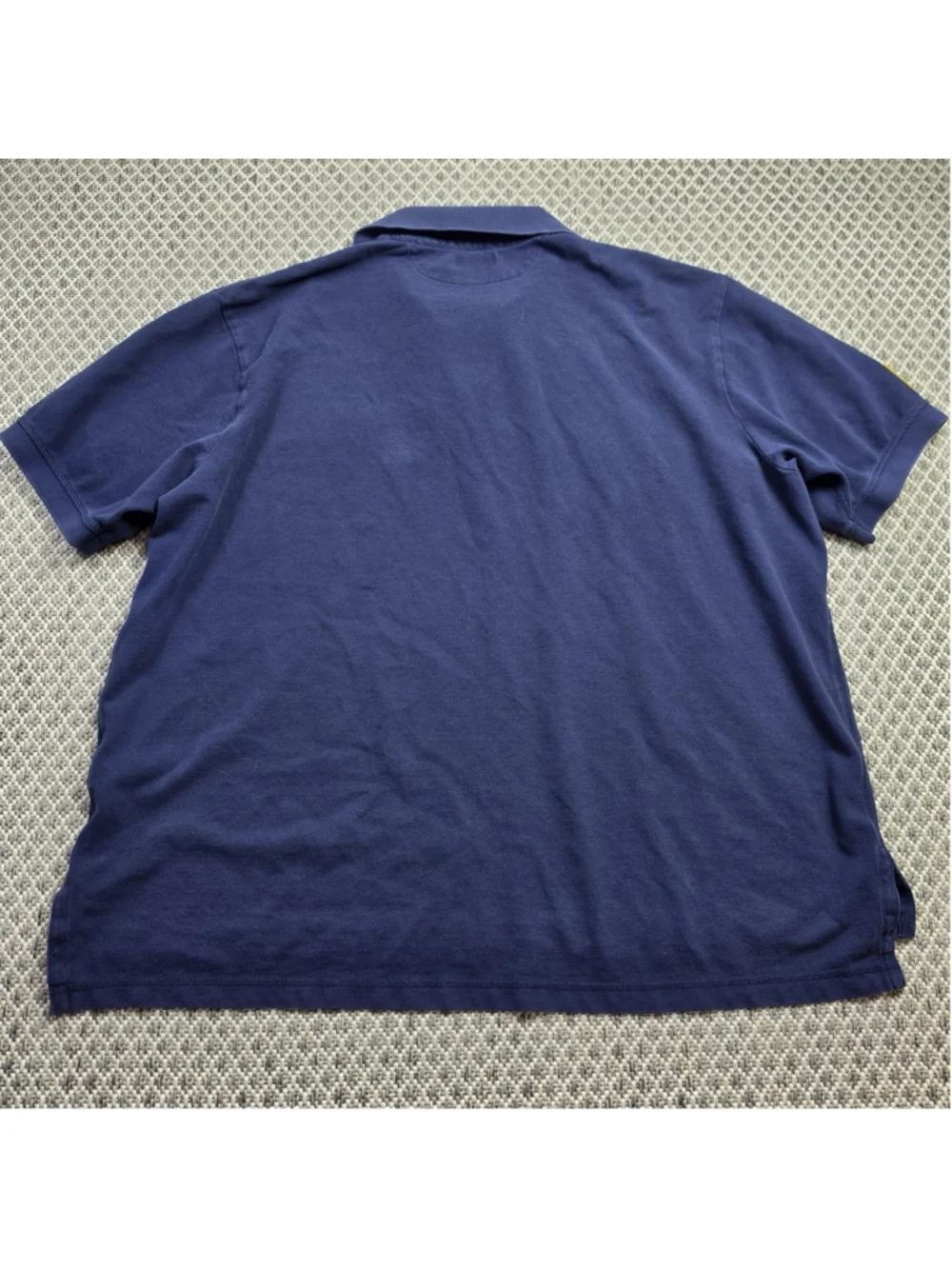 Polo Ralph Lauren Mens 3XB Navy Yellow Script Logo 67 Big Tall Polo Shirt